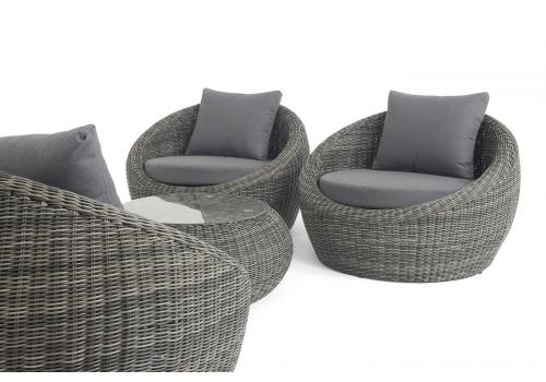 "Барселона" лаунж-зона из искусственного ротанга, цвет графит, фото 6 