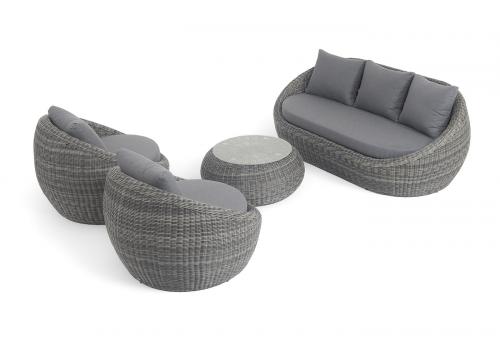  "Барселона" лаунж-зона из искусственного ротанга, цвет графит, фото 8 