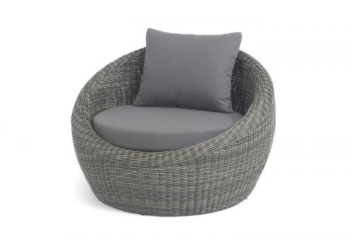  "Барселона" кресло из искусственного ротанга, цвет графит, фото 1 
