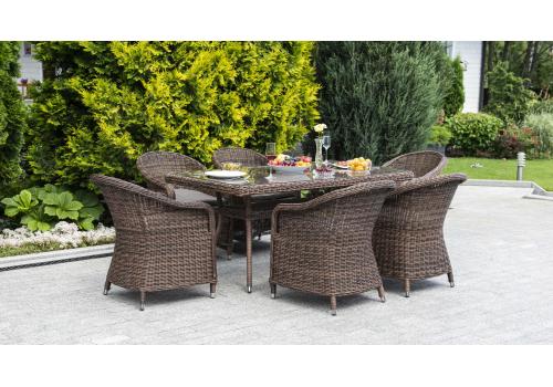  "Эспрессо" обеденная группа плетеная, цвет коричневый, фото 1 