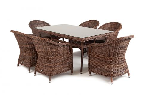  "Эспрессо" обеденная группа плетеная, цвет коричневый, фото 6 