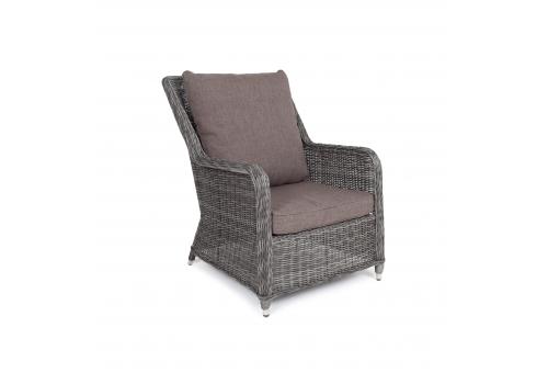  "Гляссе" кресло плетеное из искусственного ротанга, цвет графит, фото 4 