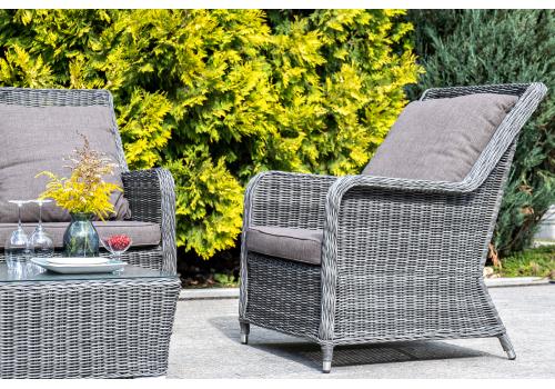  "Гляссе" кресло плетеное из искусственного ротанга, цвет графит, фото 8 