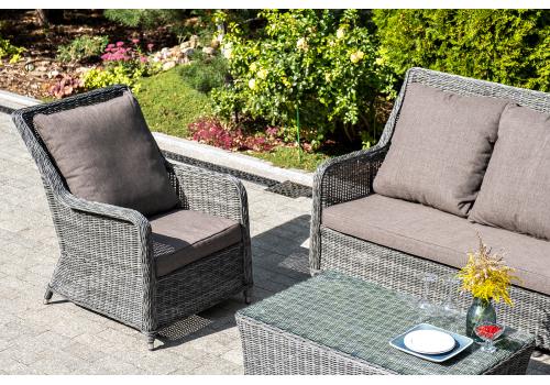  "Гляссе" кресло плетеное из искусственного ротанга, цвет графит, фото 11 