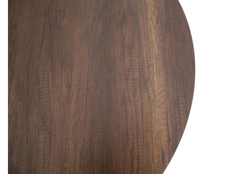  "Диего" обеденный стол из HPL круглый Ø100см, цвет "дуб", каркас белый, фото 3 