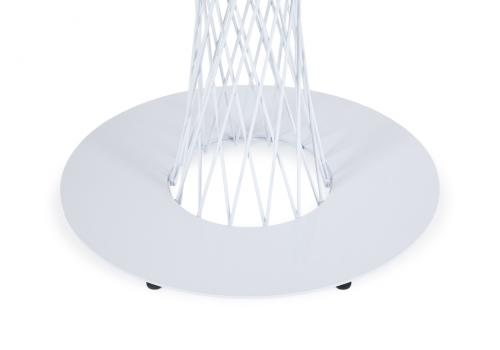  "Диего" обеденный стол из HPL круглый Ø100см, цвет "дуб", каркас белый, фото 4 