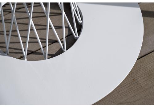  "Диего" обеденный стол из HPL круглый Ø100см, цвет "дуб", каркас белый, фото 8 