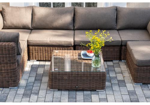  "Лунго" трансформирующаяся лаунж-зона из искусственного ротанга, цвет коричневый, фото 15 