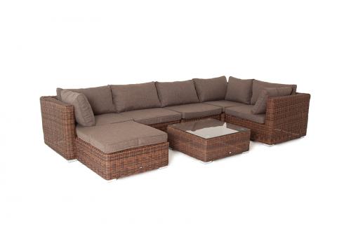  "Лунго" трансформирующаяся лаунж-зона из искусственного ротанга, цвет коричневый, фото 23 