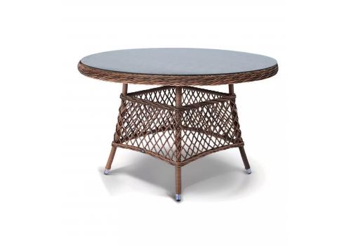  "Эспрессо" плетеный круглый стол, диаметр 118 см, цвет коричневый, фото 1 