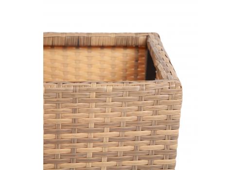  "Капучино" кашпо для цветов плетеное из искусственного ротанга, цвет соломенный, фото 4 