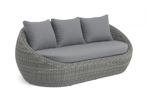  "Барселона" диван из искусственного ротанга трехместный, цвет графит, фото 2 