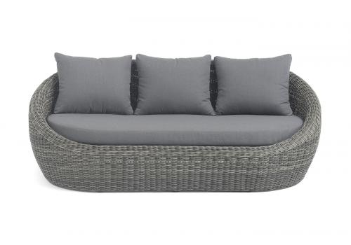 "Барселона" диван из искусственного ротанга трехместный, цвет графит, фото 3 