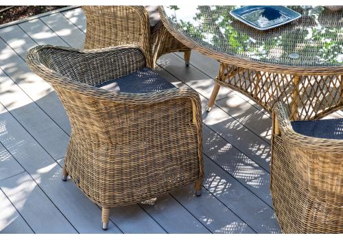  "Эспрессо–150 R" обеденная группа плетеная, цвет соломенный, фото 3 