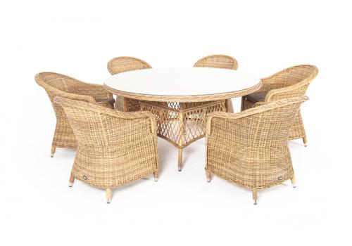  "Эспрессо–150 R" обеденная группа плетеная, цвет соломенный, фото 7 