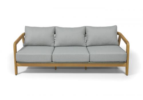  "Лейпциг" диван трехместный из тика, цвет серый, фото 2 