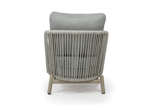  "Прато" кресло из искусственного ротанга, цвет светло-серый, каркас под дерево (холодно-бежевый), фото 4 