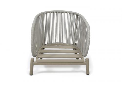  "Прато" кресло из искусственного ротанга, цвет светло-серый, каркас под дерево (холодно-бежевый), фото 6 