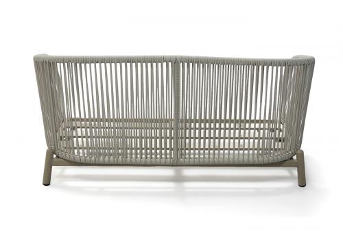  "Прато" диван двухместный из искусственного ротанга, цвет светло-серый, каркас под дерево (холодно-бежевый), фото 7 