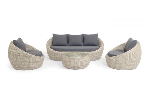  "Барселона" лаунж-зона из искусственного ротанга, цвет бежевый, фото 1 