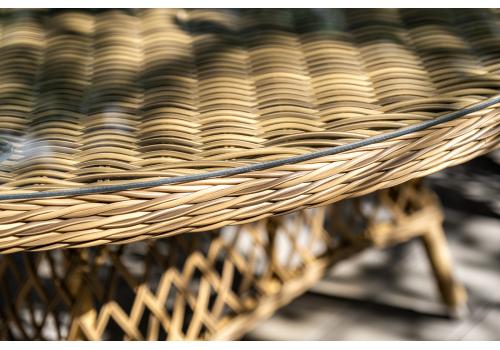  "Эспрессо" плетеный круглый стол, диаметр 150 см, цвет соломенный, фото 12 