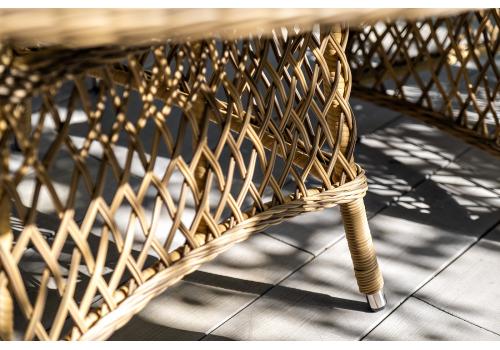  "Эспрессо" плетеный круглый стол, диаметр 150 см, цвет соломенный, фото 13 