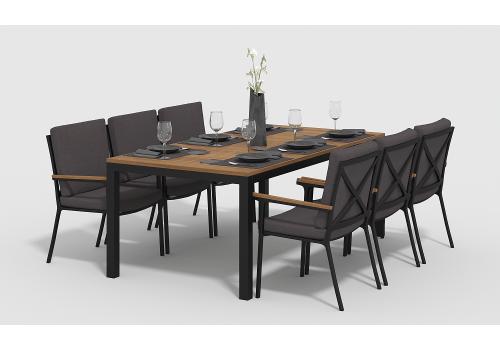  Белла 200 антрацит, алюминий / тик, фото 1 