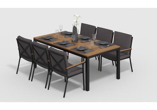  Белла 200 антрацит, алюминий / тик, фото 2 