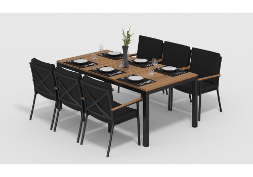  Белла 200 черная, алюминий / тик, фото 2 