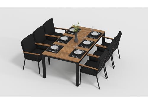  Белла 200 черная, алюминий / тик, фото 3 