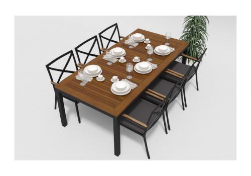  Белла 200 антрацит, алюминий / тик, фото 2 