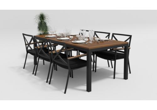  Белла 200 черная, алюминий / тик, фото 1 