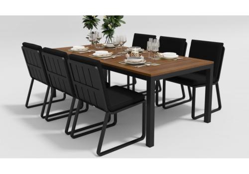  Белла 200 черная, алюминий / тик, фото 1 