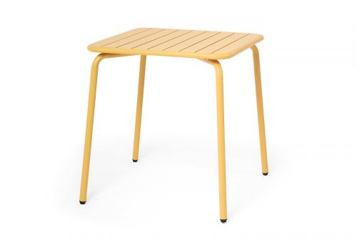  "Гелиос" стальной квадратный стол 70х70см, цвет желтый, фото 1 