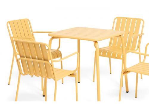  "Гелиос" стальной квадратный стол 70х70см, цвет желтый, фото 5 