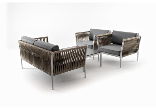  "Касабланка" лаунж-зона плетеная из роупа 4-местная, цвет серый, фото 164 