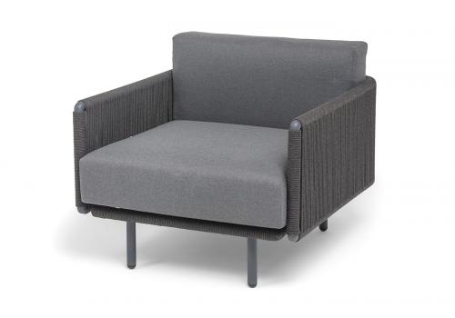  "Джелло" лаунж-зона 5-местная плетеная из роупа (веревки), каркас алюминиевый темно-серый, роуп темно-серый, фото 10 