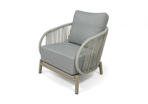  "Прато" лаунж-зона из искусственного ротанга на 5 персон, цвет светло-серый, фото 5 