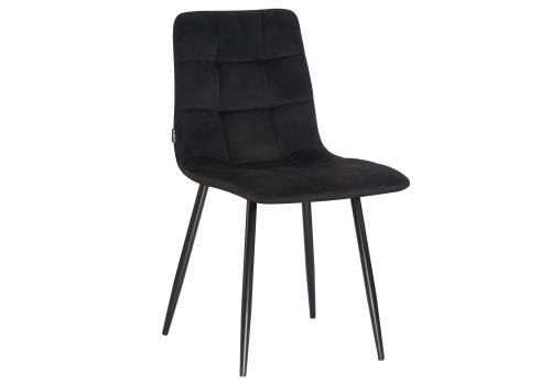  Стул обеденный DOBRIN ALEX, черные матовые ножки, черный велюр (V108-77), фото 1 