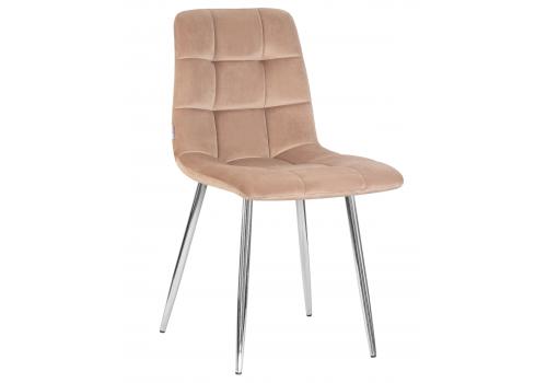  Стул обеденный DOBRIN ALEX, хром ножки, мокко велюр (V108-104),, фото 1 