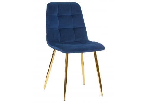  Стул обеденный DOBRIN ALEX, золотые ножки, темно-синий велюр (V108-67), фото 1 