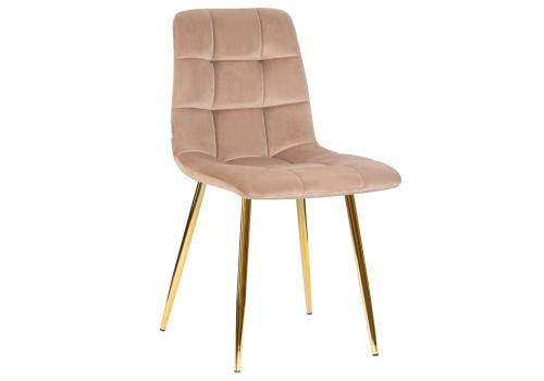  Стул обеденный DOBRIN ALEX, золотые ножки, мокко велюр (V108-104),, фото 1 