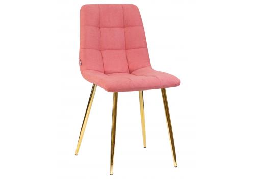  Стул обеденный DOBRIN ALEX, золотые ножки, розовая ткань (UF860-05B), фото 1 