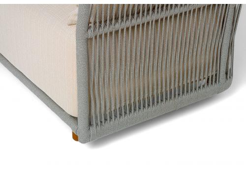  "Лугано" лаунж-зона 5-местная плетеная из роупа (веревки), каркас алюминиевый светло-серый, роуп серый меланж, фото 7 