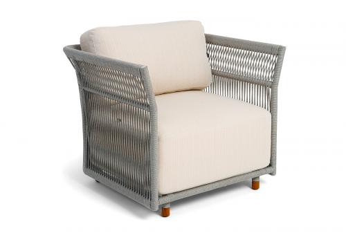  "Лугано" лаунж-зона 5-местная плетеная из роупа (веревки), каркас алюминиевый светло-серый, роуп серый меланж, фото 9 