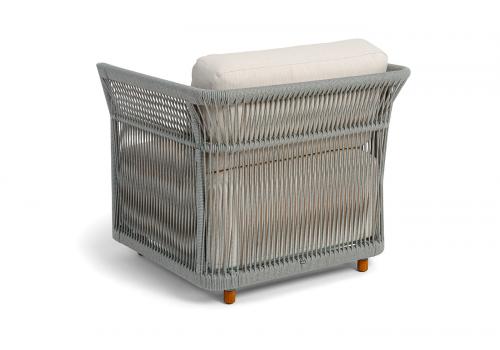  "Лугано" лаунж-зона 5-местная плетеная из роупа (веревки), каркас алюминиевый светло-серый, роуп серый меланж, фото 11 