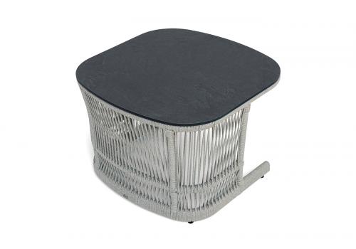  "Лугано" лаунж-зона 5-местная плетеная из роупа (веревки), каркас алюминиевый светло-серый, роуп серый меланж, фото 14 