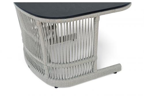  "Лугано" лаунж-зона 5-местная плетеная из роупа (веревки), каркас алюминиевый светло-серый, роуп серый меланж, фото 15 