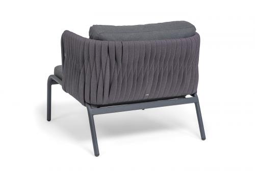  "Ронда" лаунж-зона 5-местная плетеная из роупа (веревки), каркас алюминиевый темно-серый, роуп серый 40 мм tex, фото 10 