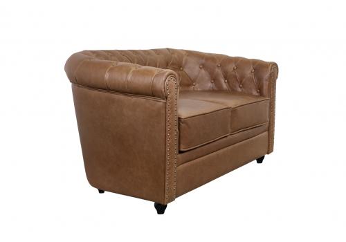 Кожаный диван лофт Karo Brown leather 2S, фото 2 